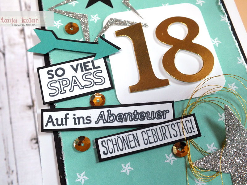 Geburtstagskarte Zum 18 Kreativ Mit Tanja Workshops Kreativkurse Und Shop Fur Stempel Stanzen Papier