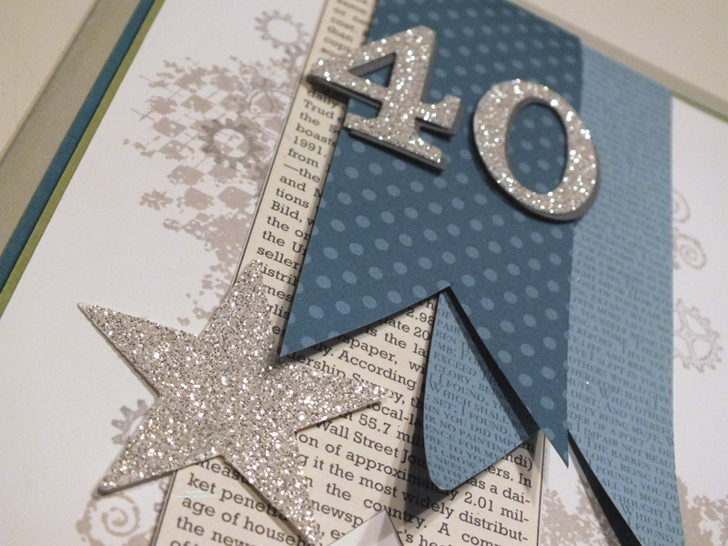 Karte zum 40. Geburtstag – Kreativ mit Tanja – Workshops, Kreativkurse