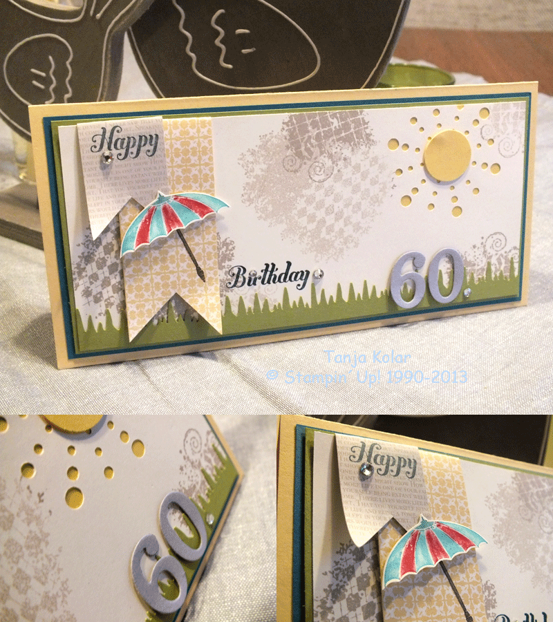 Geburtstags Karte zum 60. – Kreativ mit Tanja – Workshops, Kreativkurse ...